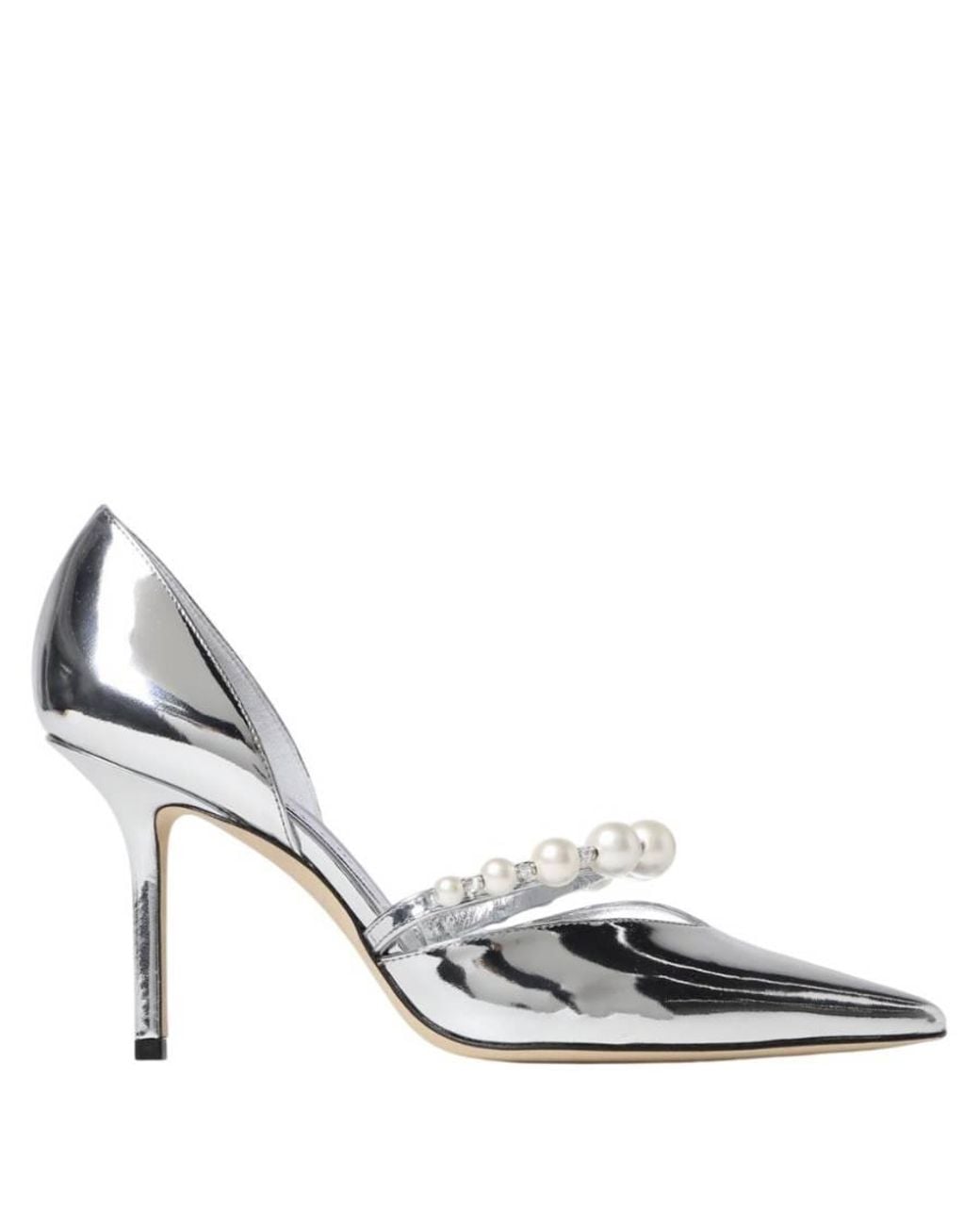 Jimmy Choo Aurelie 65 Metallic Leather Pumps, Brand Size 39 Us