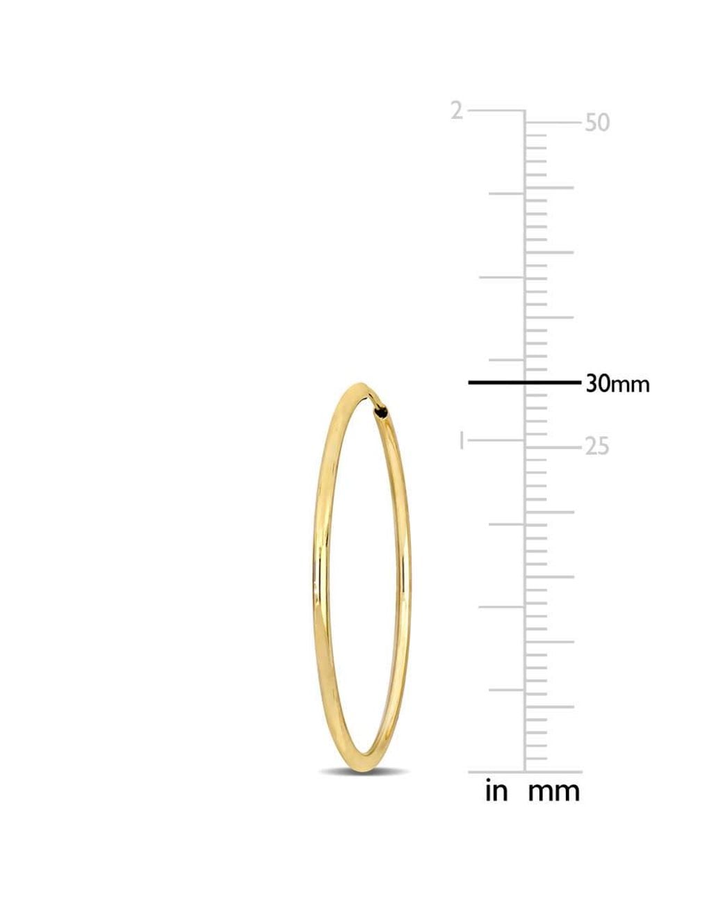 Amour Metallic 30Mm Hoop Earrings for men
