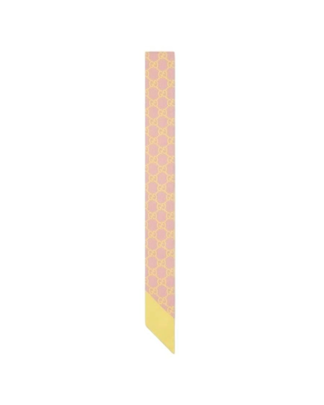 Gucci White Gg Silk Twill Ribbon for men
