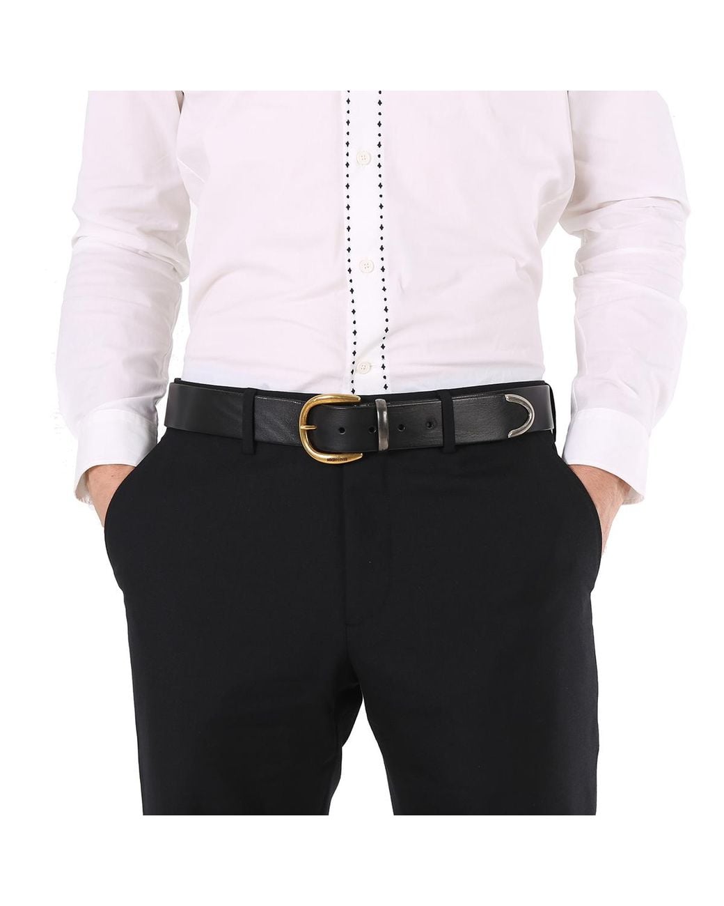 Roberto Cavalli Black Leather Belt, Brand Cm for men