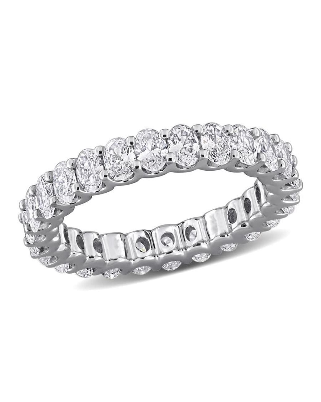 Created Forever Metallic 2Ct Tw Oval-Cut Lab Grown Diamond Eternity Ring for men