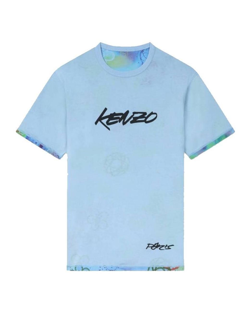 KENZO Blue X Futura 2000 Reversible Cotton T-Shirt for men