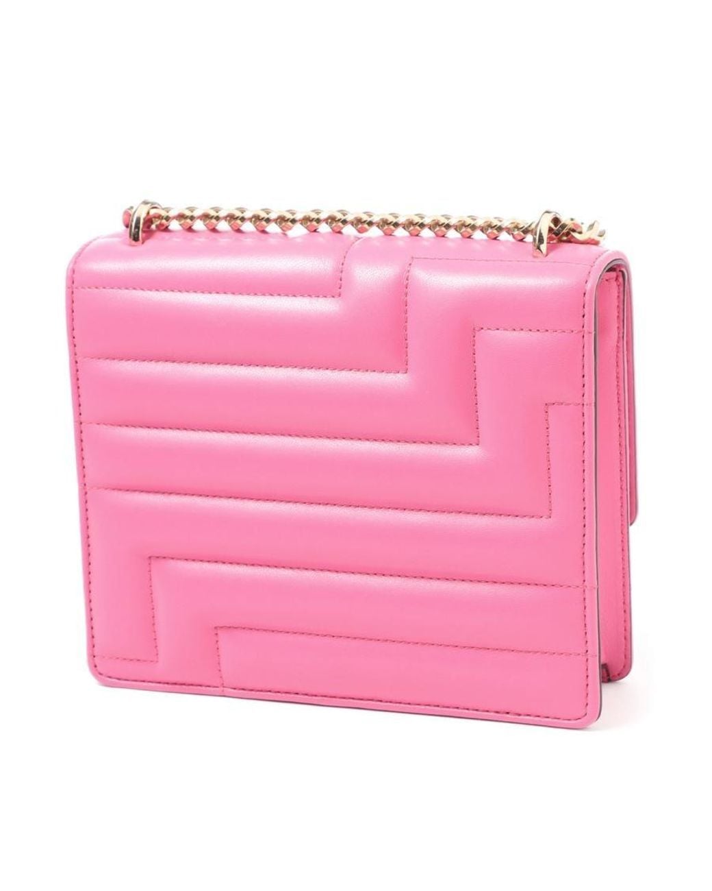 Jimmy Choo Pink Micro Varenne Avenue Quad Shoulder Bag