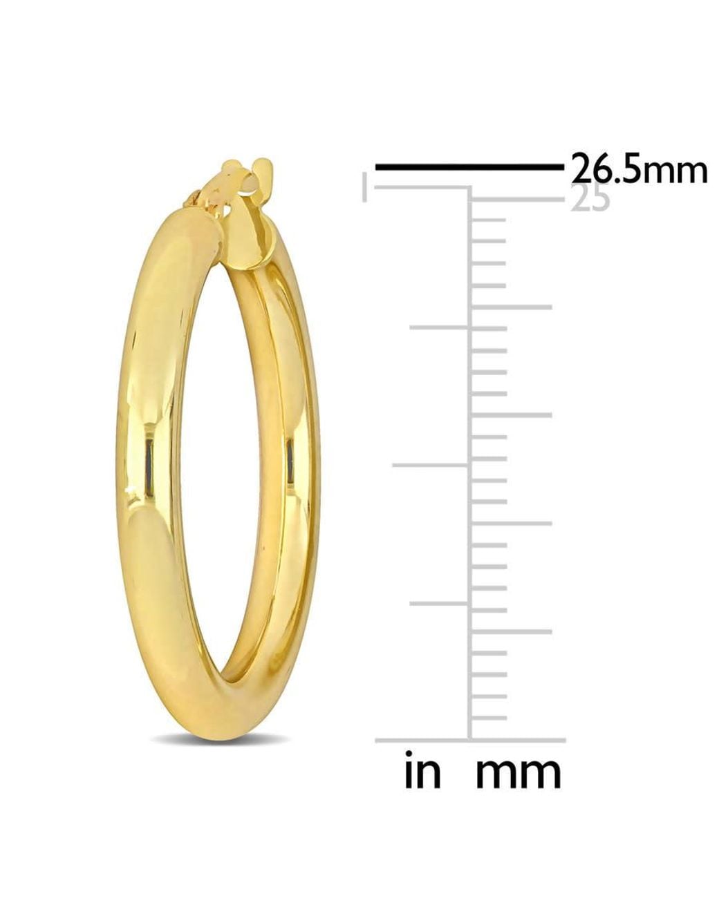 Amour Metallic 26Mm Hoop Earrings for men