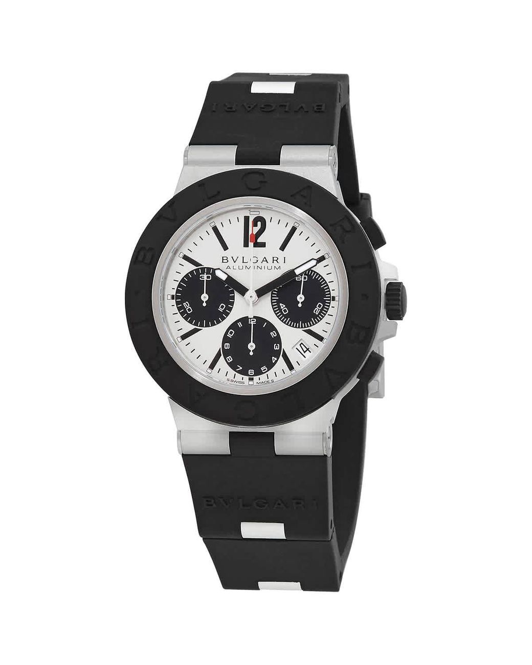 BVLGARI Aluminium Chronograph Automatic Grey Dial Watch in Grey for Men