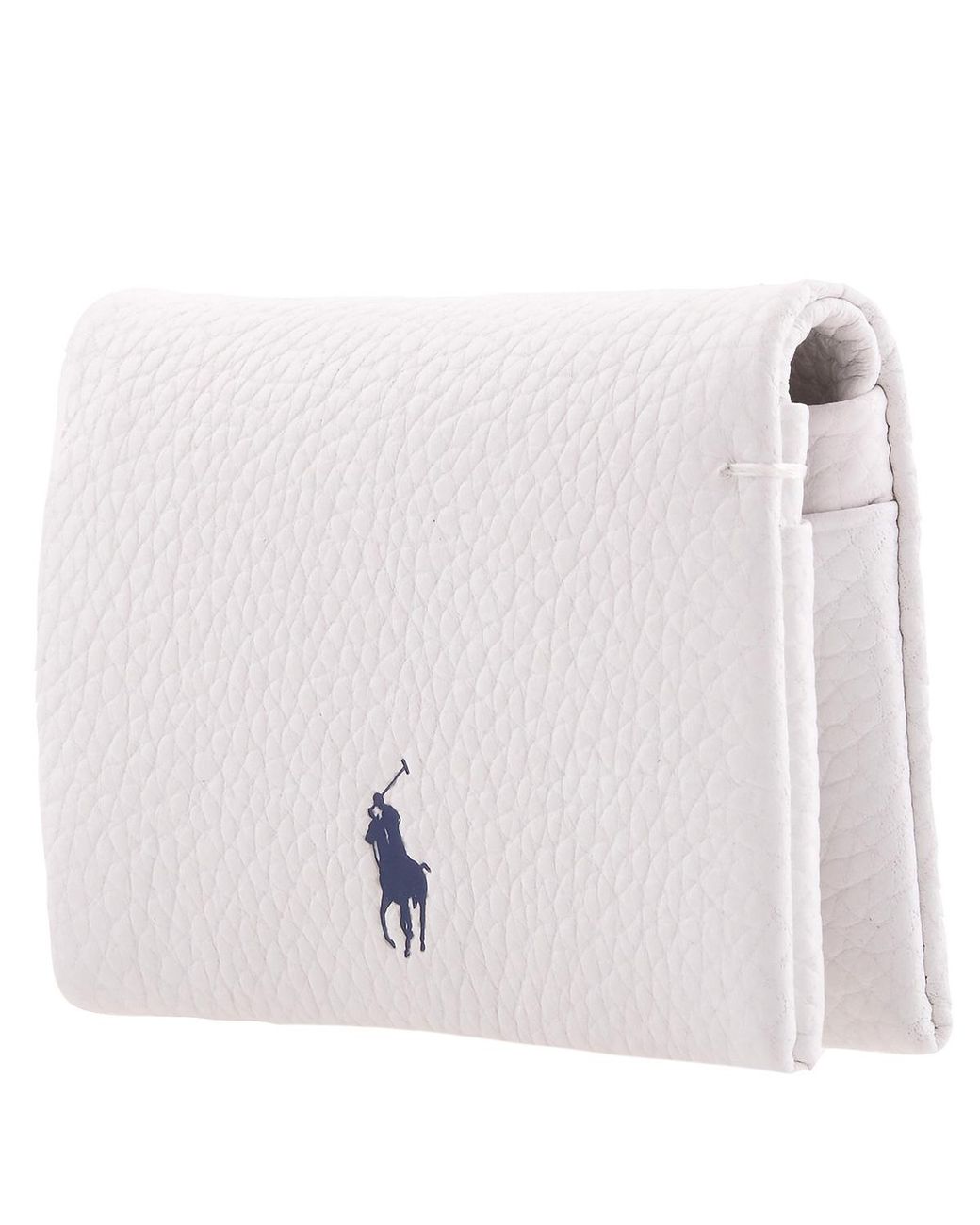 Polo Ralph Lauren White Paper Logo Print Leather Wallet for men