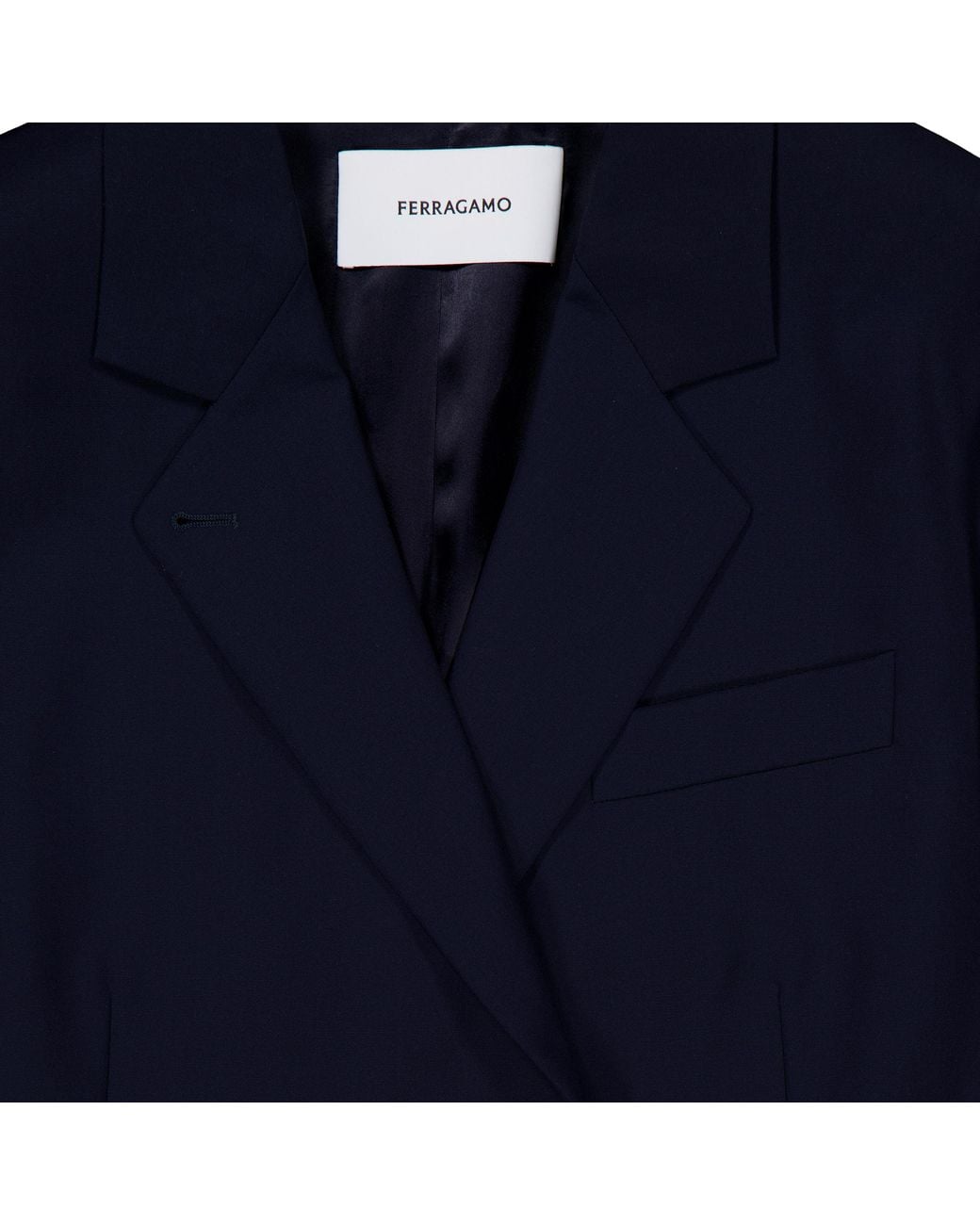 Ferragamo Blue Double Breasted Wool Blazer, Brand Size 46 Us for men