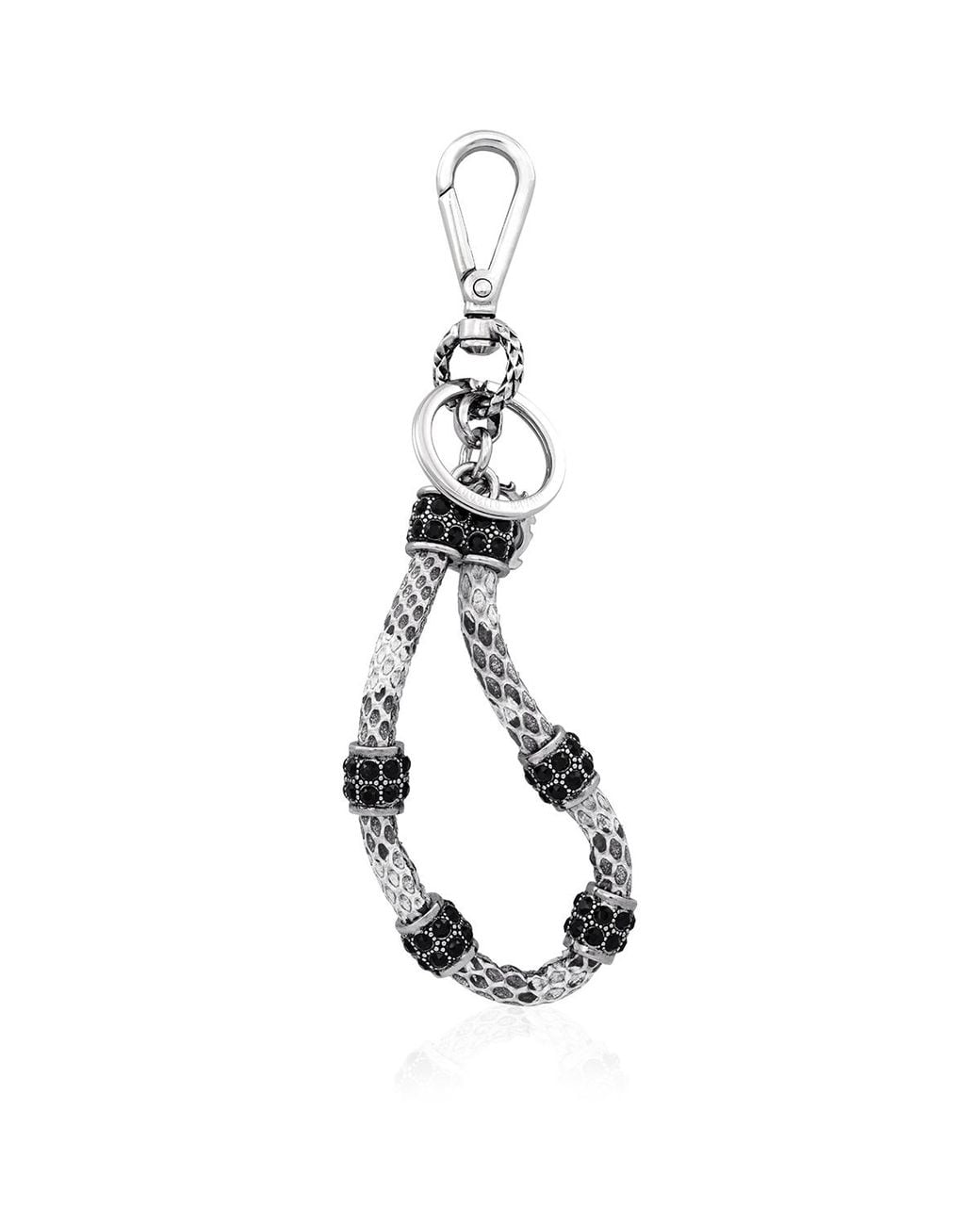 Roberto Cavalli Metallic Ayers Swar Metal Keyring for men
