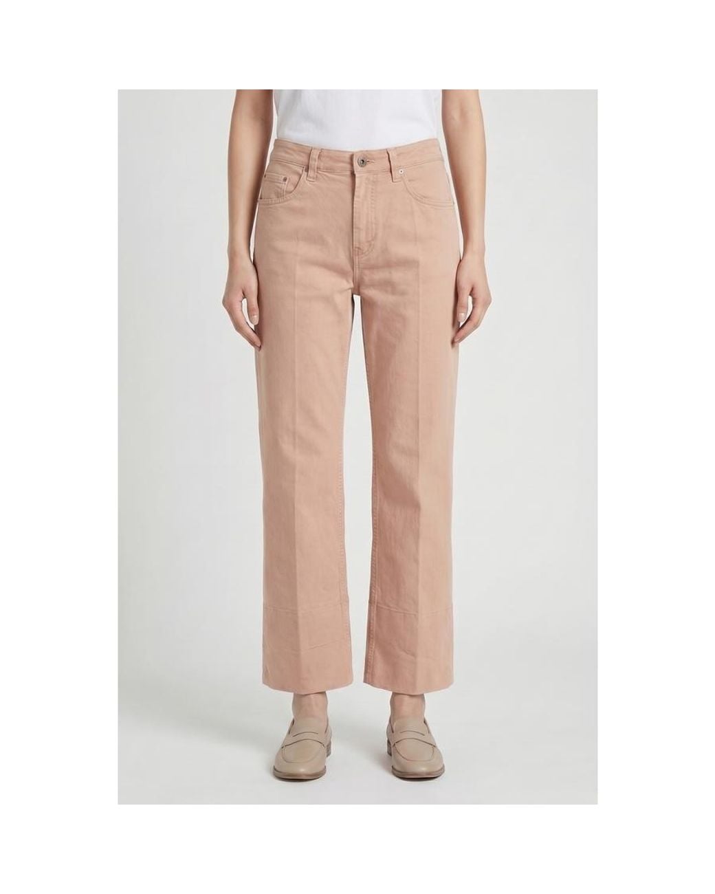Brunello Cucinelli Natural Papaya Cotton Straight Leg Trousers, Brand Size 40 (Us for men