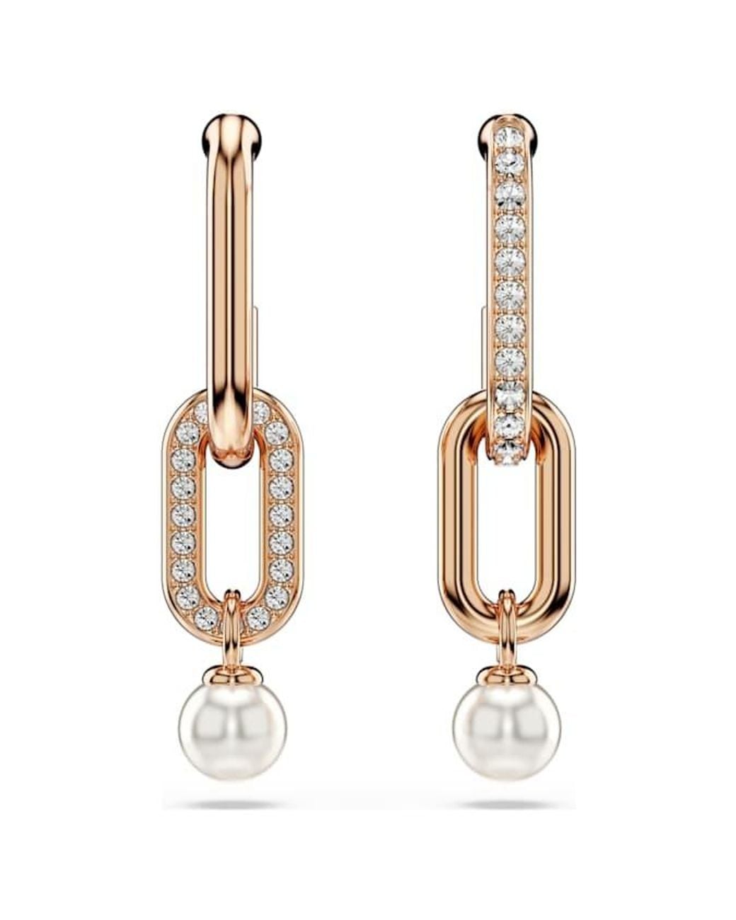 Swarovski Metallic Constella Crystal Pearl Drop Earrings