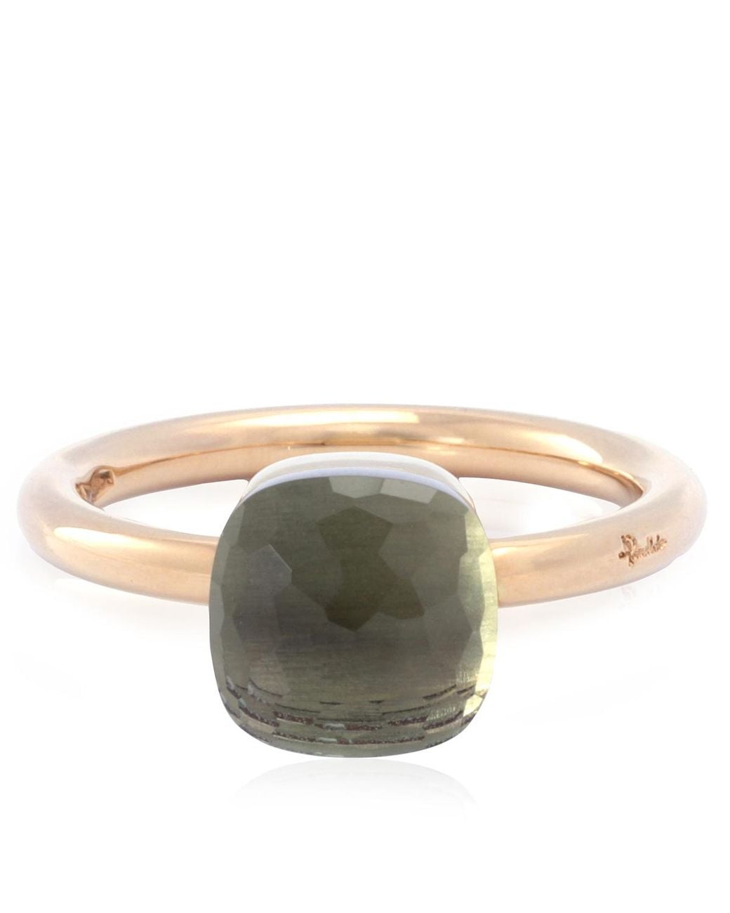 Pomellato Metallic Nudo Petit Prasiolite Ring Size 52 Or for men