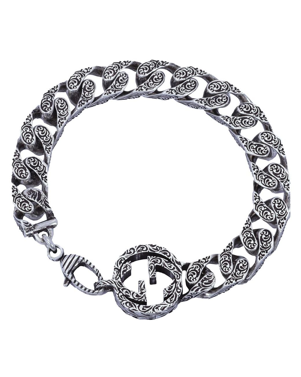 Gucci Blue Interlocking G Chain Bracelet for men