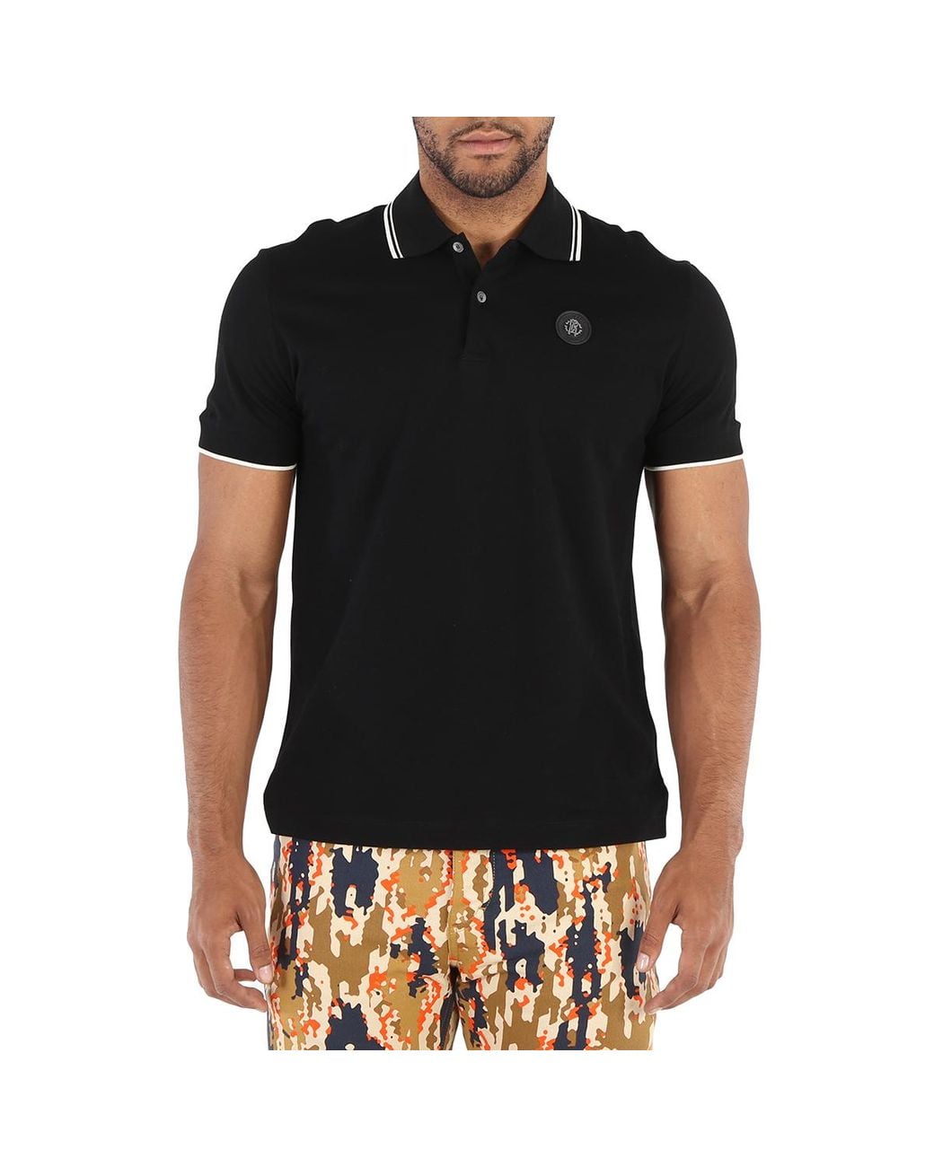 Roberto Cavalli Black Logo Sim Fit Polo Shirt for men