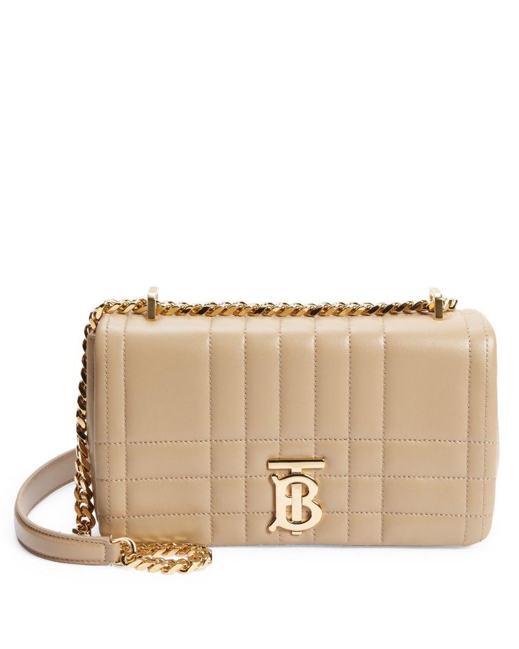 Burberry Small Lola Quilted Leather Shoulder Bag in Natural Lyst