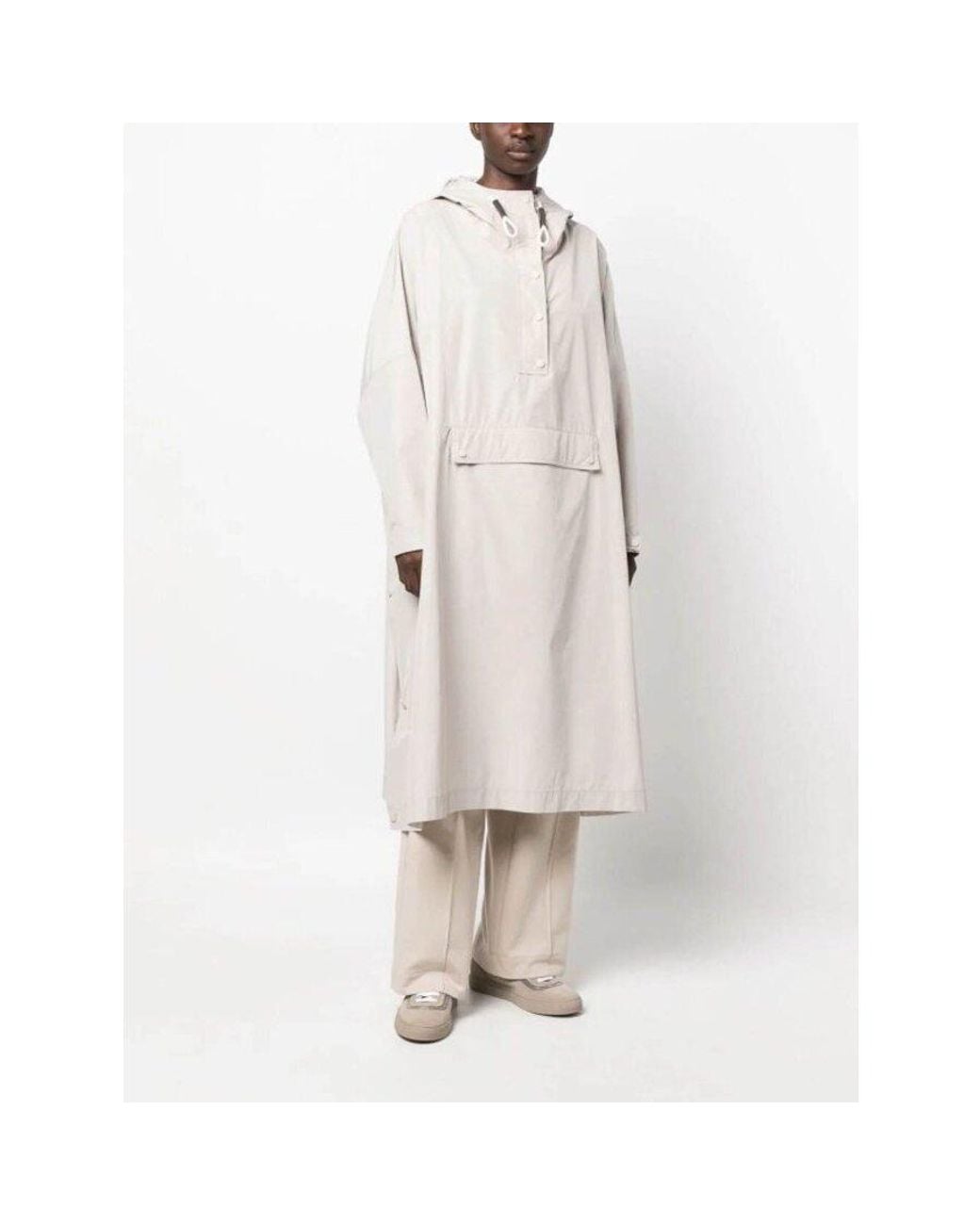 Brunello Cucinelli White Dove Hooded Long Coat, Brand Size 38 (Us for men