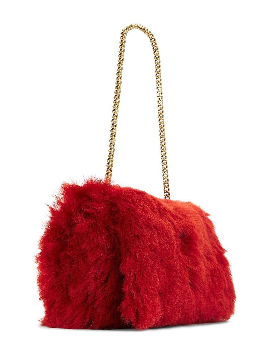 Saint Laurent Red Small Kate Reversible Chain Bag
