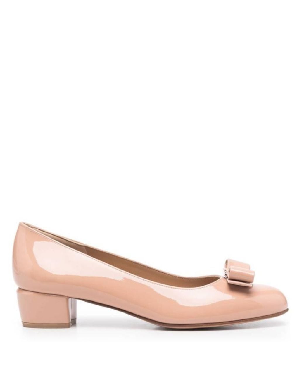 Ferragamo Pink Vara Bow 35Mm Heel Pumps for men