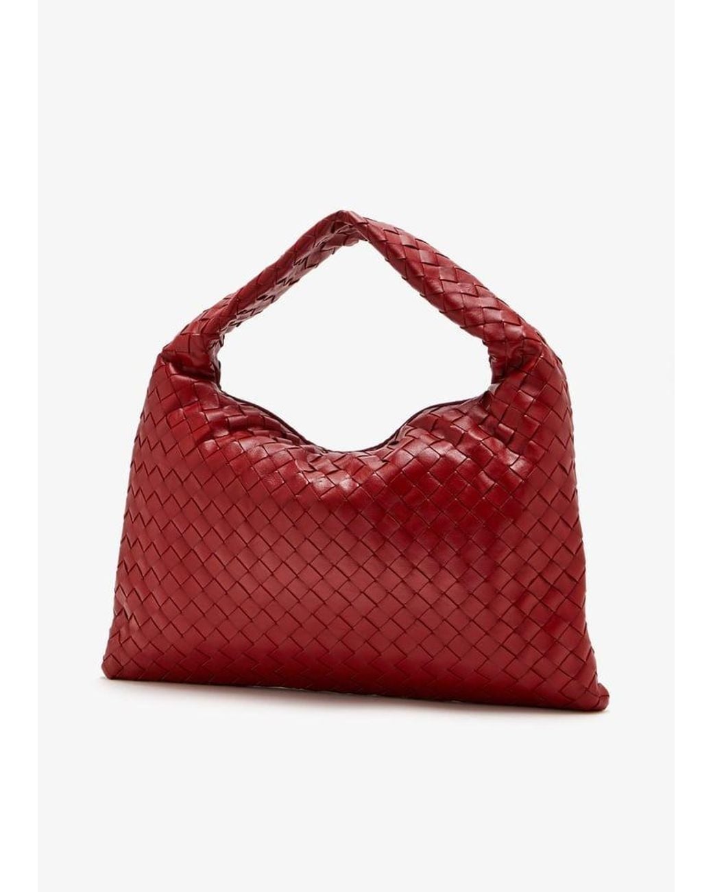 Bottega Veneta Red Small Hop Intrecciato Hobo Shoulder Bag for men