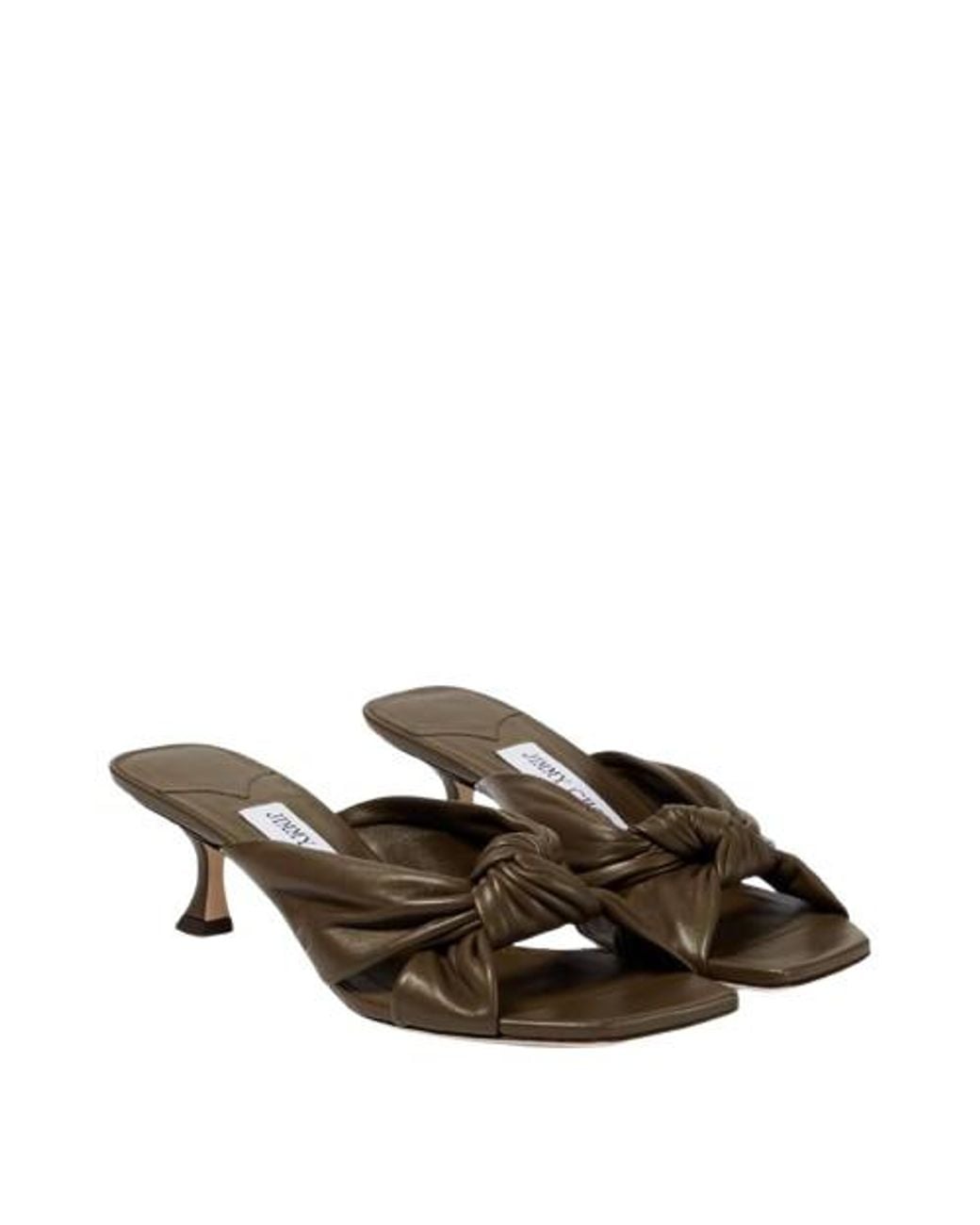 Jimmy Choo Multicolor Avenue 50 Mm Nappa Leather Mules, Brand Size 35 Us