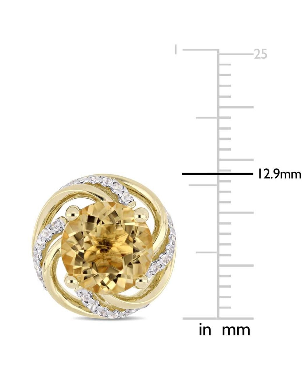 Amour Metallic 4 Ct Tgw Citrine And Topaz Swirl Stud Earrings for men