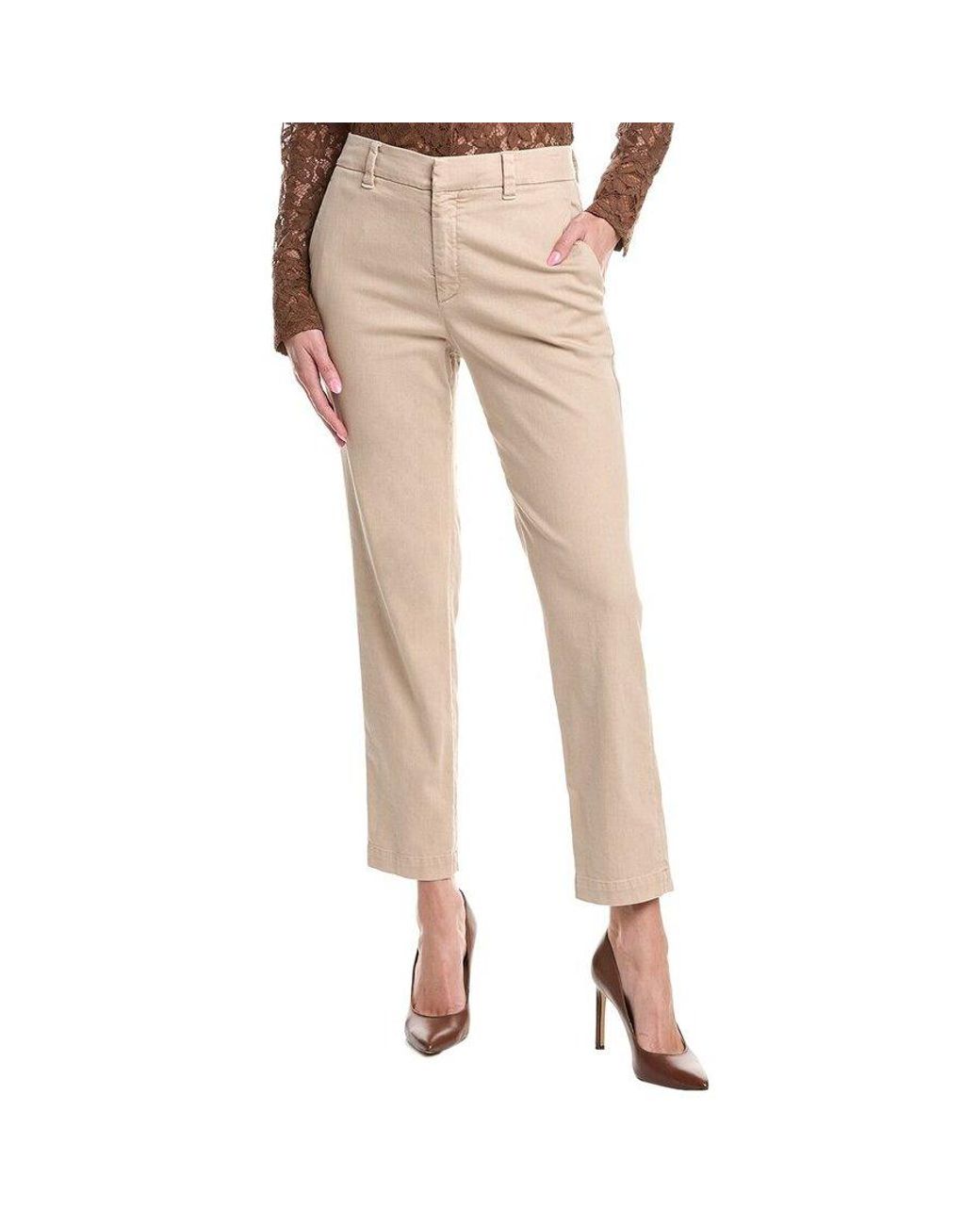 Brunello Cucinelli Natural Light Straight Trousers, Brand Size 36 (Us for men