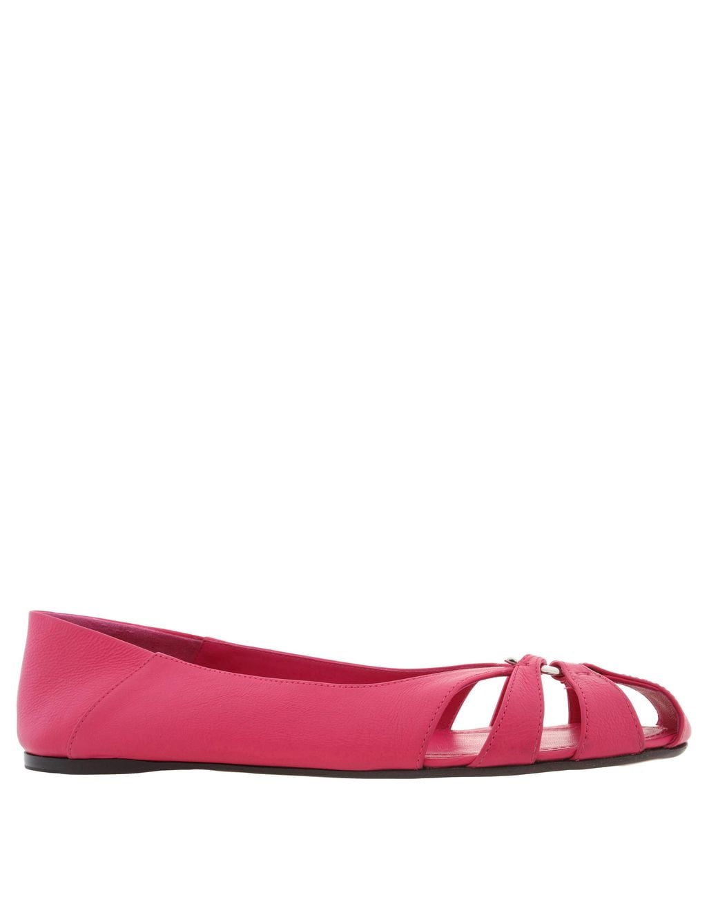 Ferragamo Pink Ferragamo Aurelie Gancini Ornament Ballet Flats, Size 7 C
