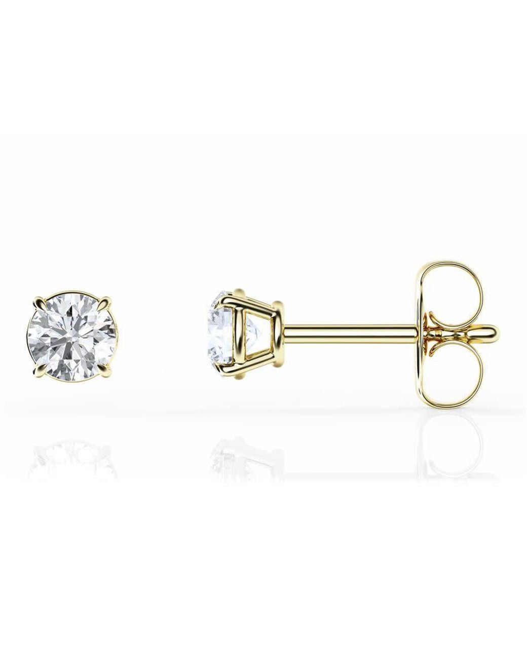 Brilliant Diamond Blue 1/2 Carat Round Lab Grown Diamond Stud Earrings for men