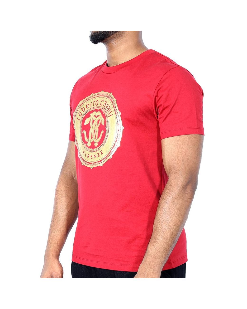Roberto Cavalli Red Carmine Slim Fit T-Shirt for men