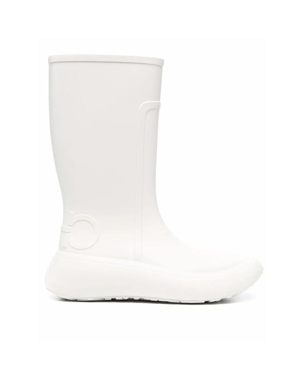 Ferragamo White Rubber Boots for men