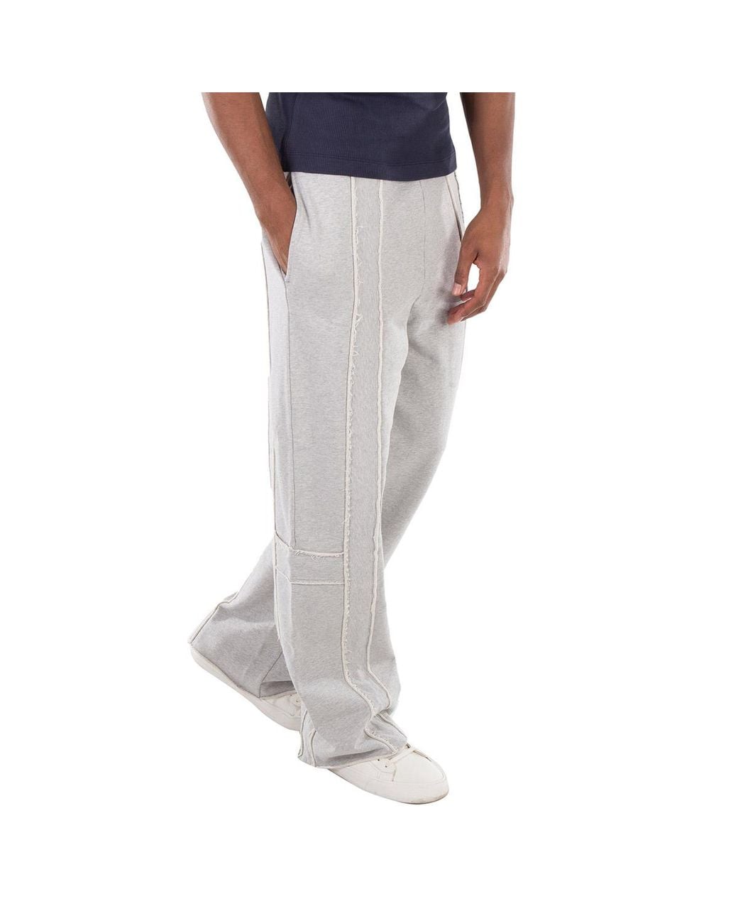 Etudes Studio Gray Wide-Leg Stitch Detail Sweatpants for men