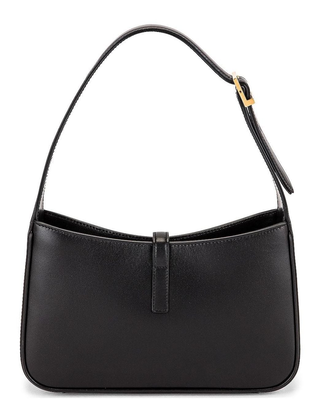 Saint Laurent Black Smooth Leather Le 5 A 7 Hobo Bag