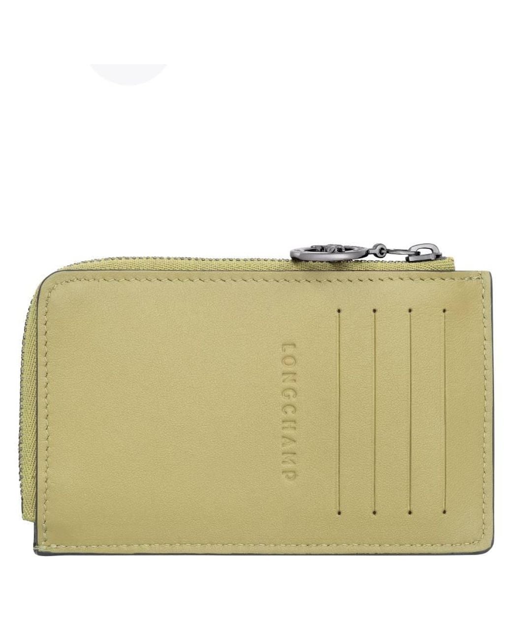 Longchamp Green Le Pliage Xtra Leather Card Holder for men