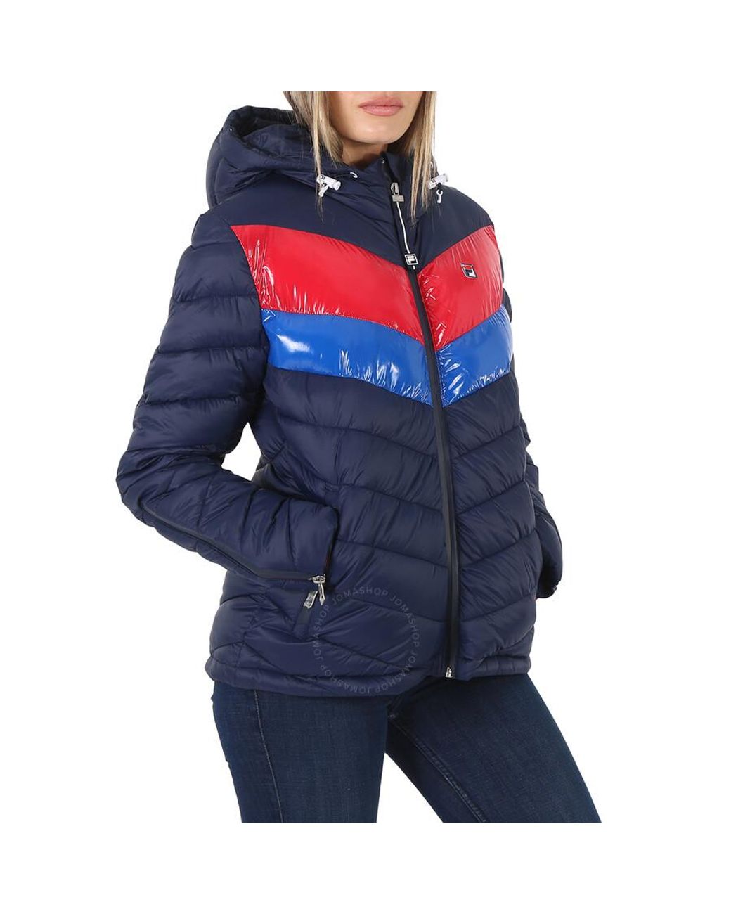 Fila Color block Hooded Jacket in Blue Lyst UK