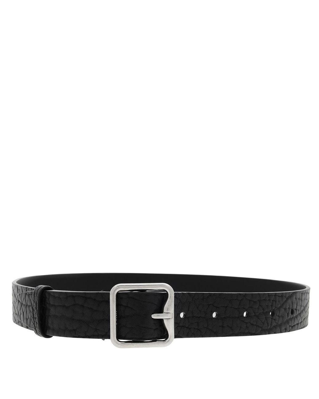 Burberry Black Leather B Buckle Belt for men