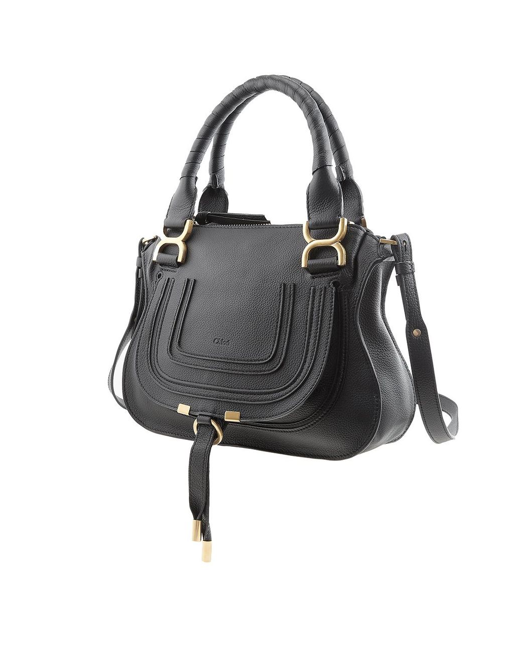 Chloé Black Marcie Small Double Carry Bag