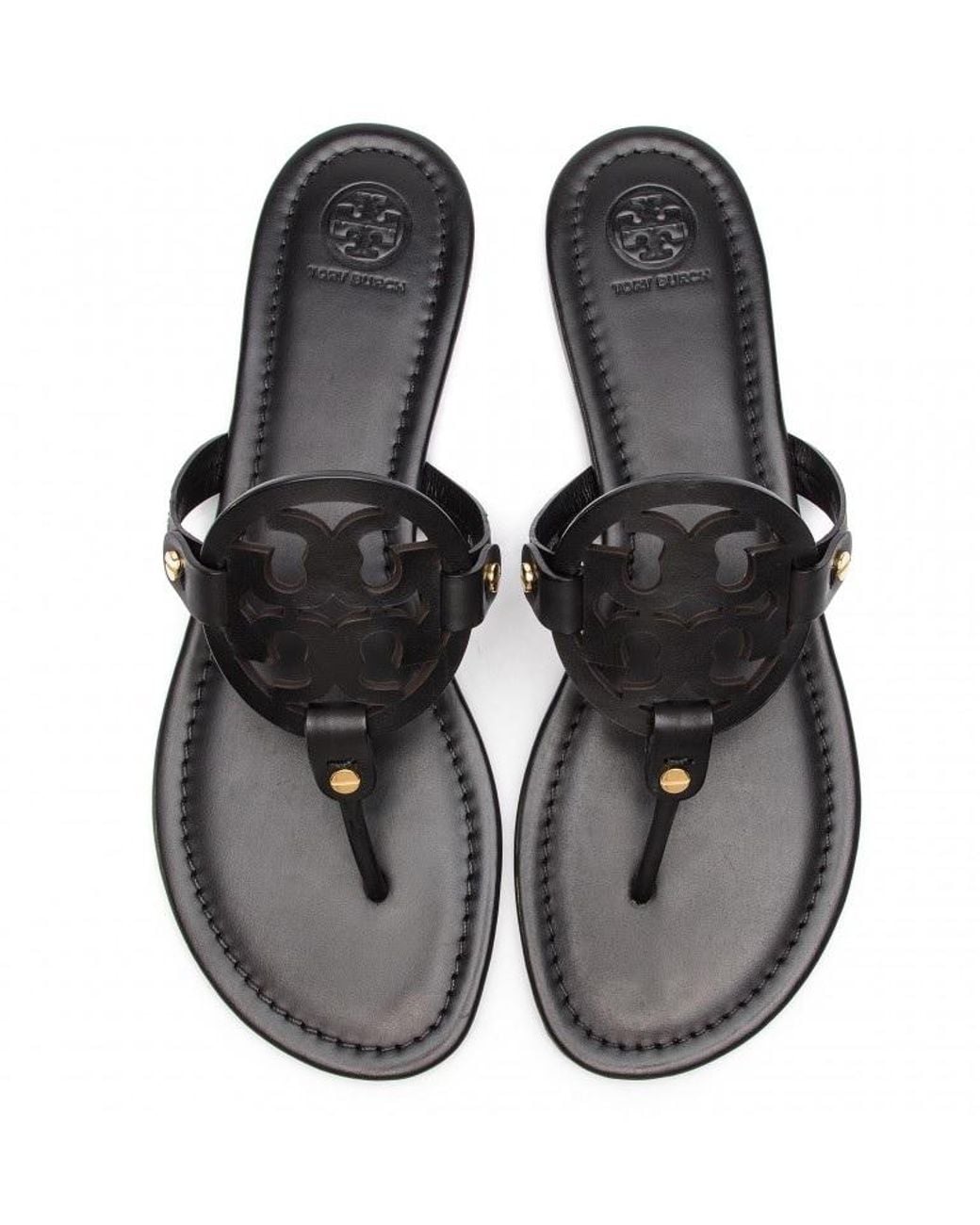 Tory Burch Black Ladies Leather Miller Sandals, Brand