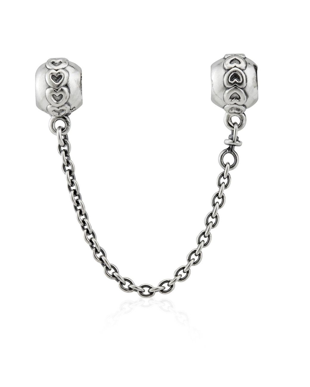 Pandora Metallic Band Of Hearts Safety Chain Charm for men