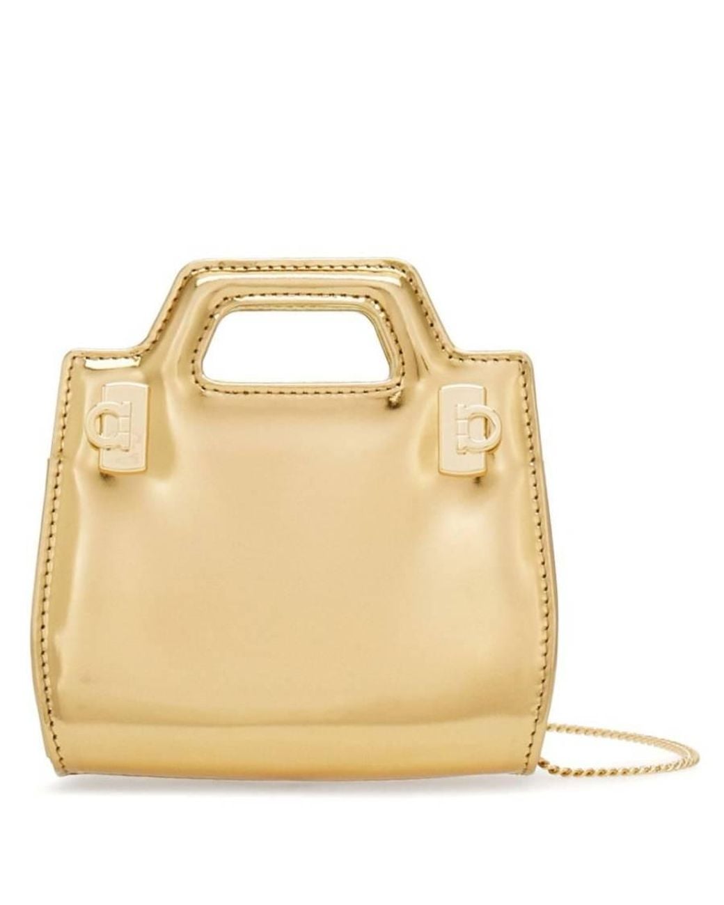 Ferragamo Salvatore Wanda Micro Metallic Shoulder Bag