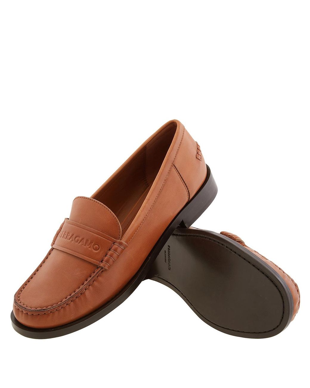 Ferragamo Brown Ferragamo Irina Leather Moccasins