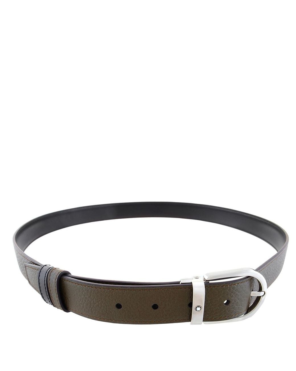 Montblanc Black Horseshoe 30Mm Reversible Leather Belt for men