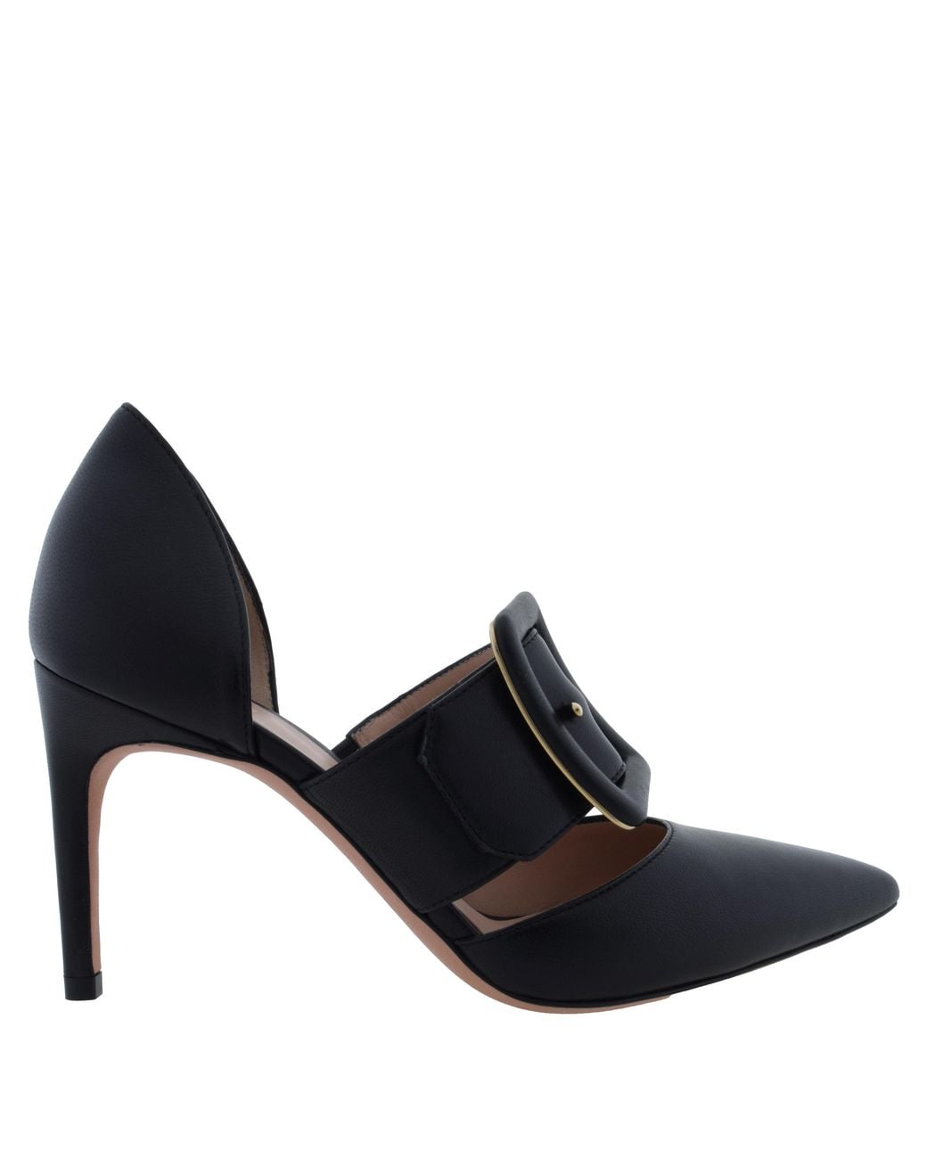 Bally Black Jessye 85 Buckle Leather Pumps