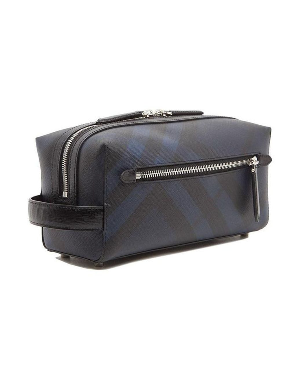 Burberry Mens Leather London Check Navy 