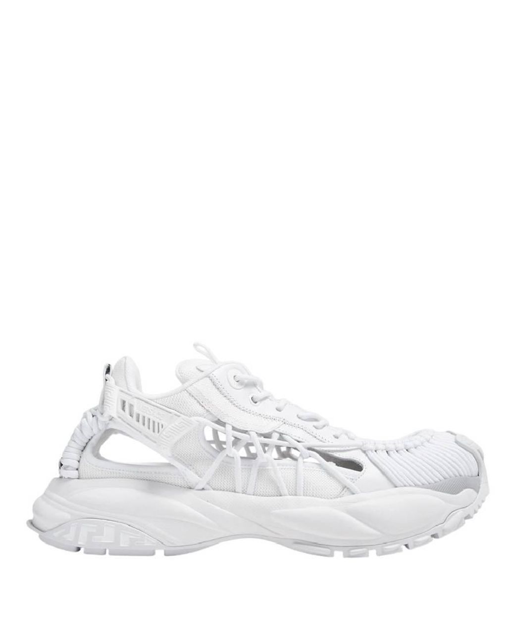 Versace White Greca-Patterned Mercury Sneakers for men
