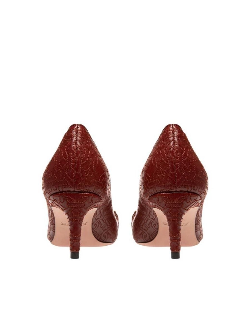 Bally Red Daika 85 Leather Pumps, Brand Size 36 Us
