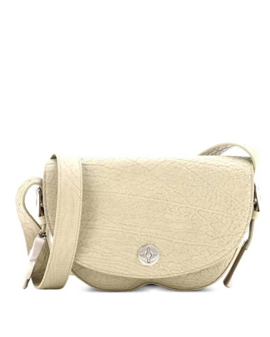 Burberry Natural Hunter Leather Small Satchel Crossbody