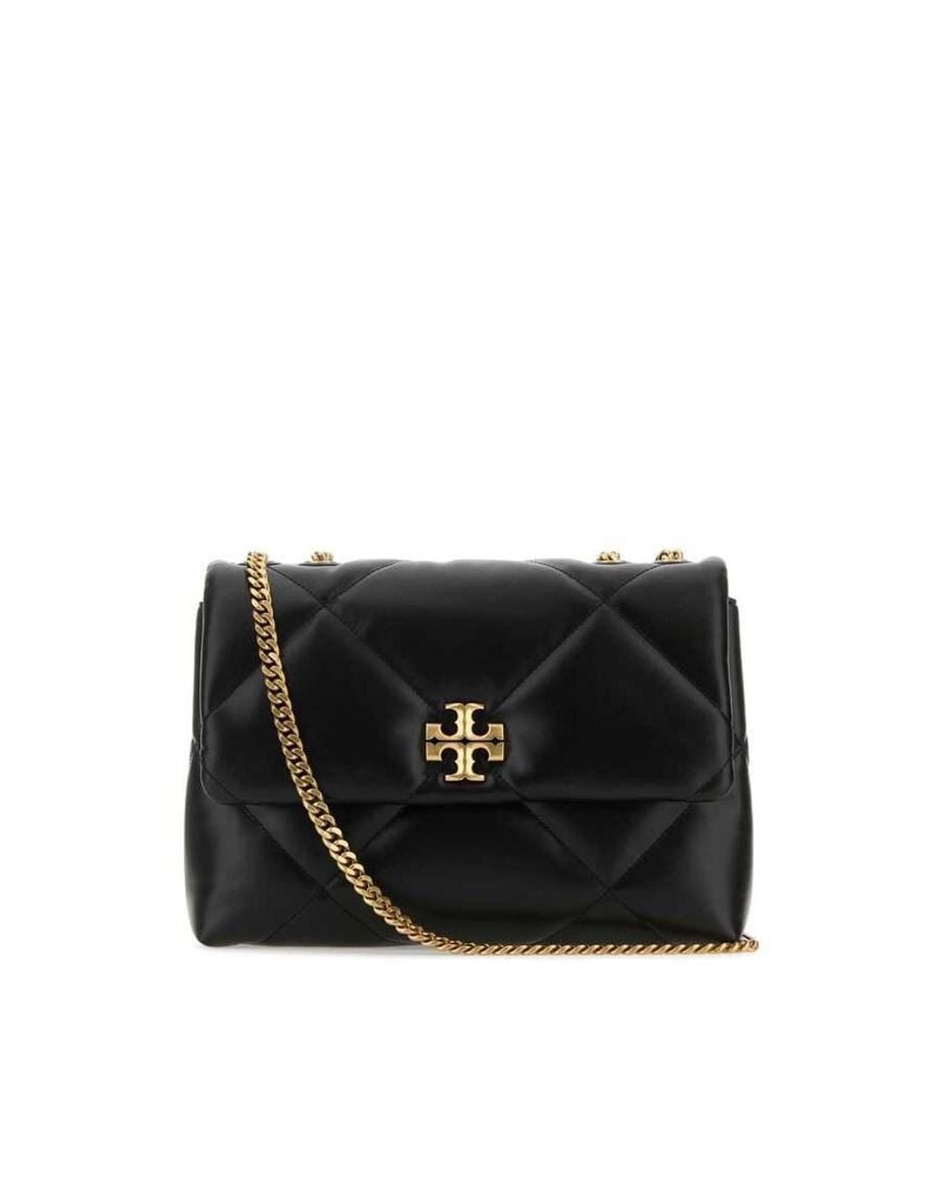 Tory Burch Black Kira Diamond Quilt Convertible Shoulder Bag