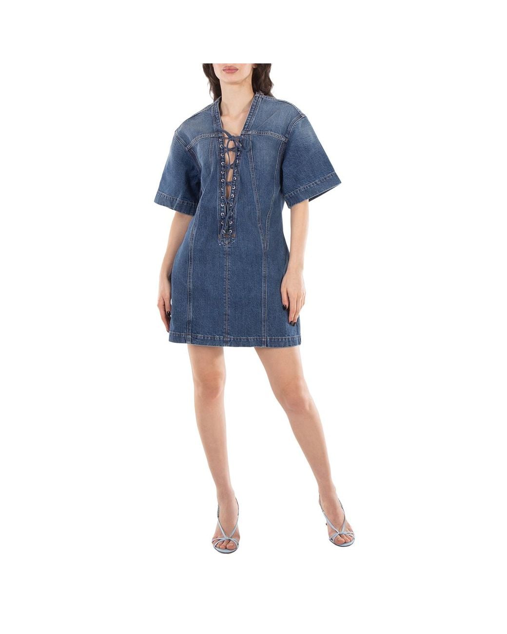 Stella McCartney Blue Vintage Lacing Dress