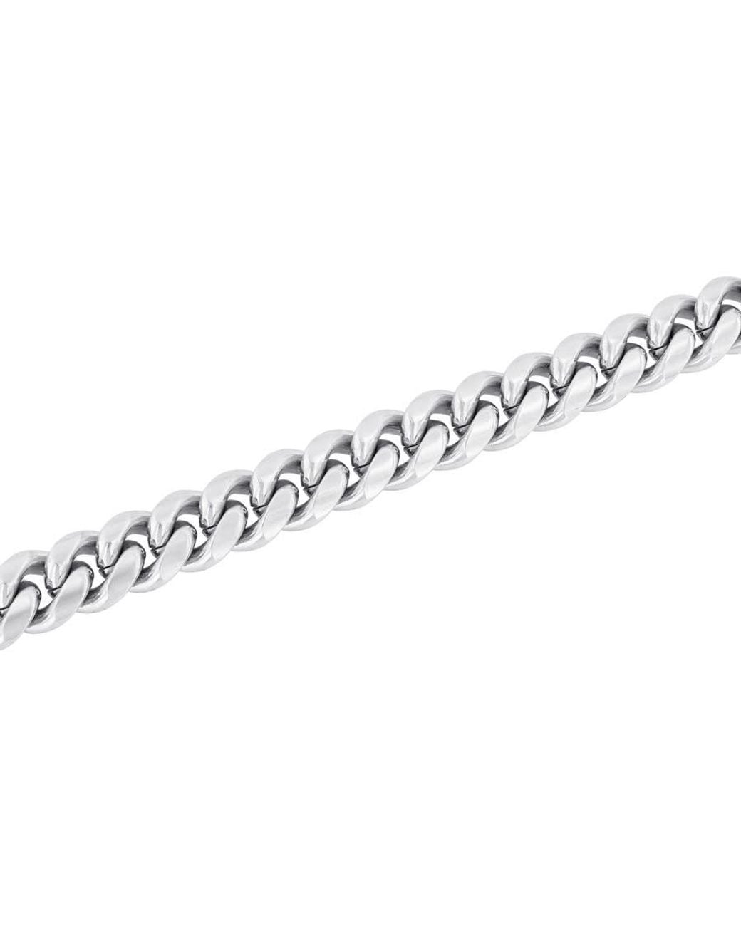 Robert Alton Metallic Stainless Steel Reversible Curb Bracelet for men