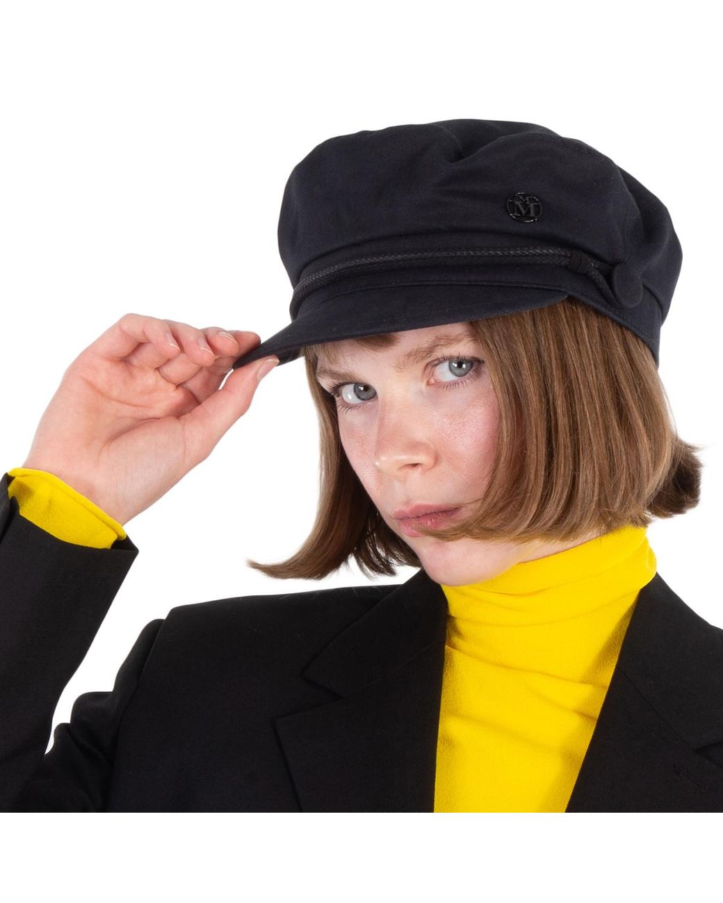 Maison Michel Black Ladies New Abby Cap