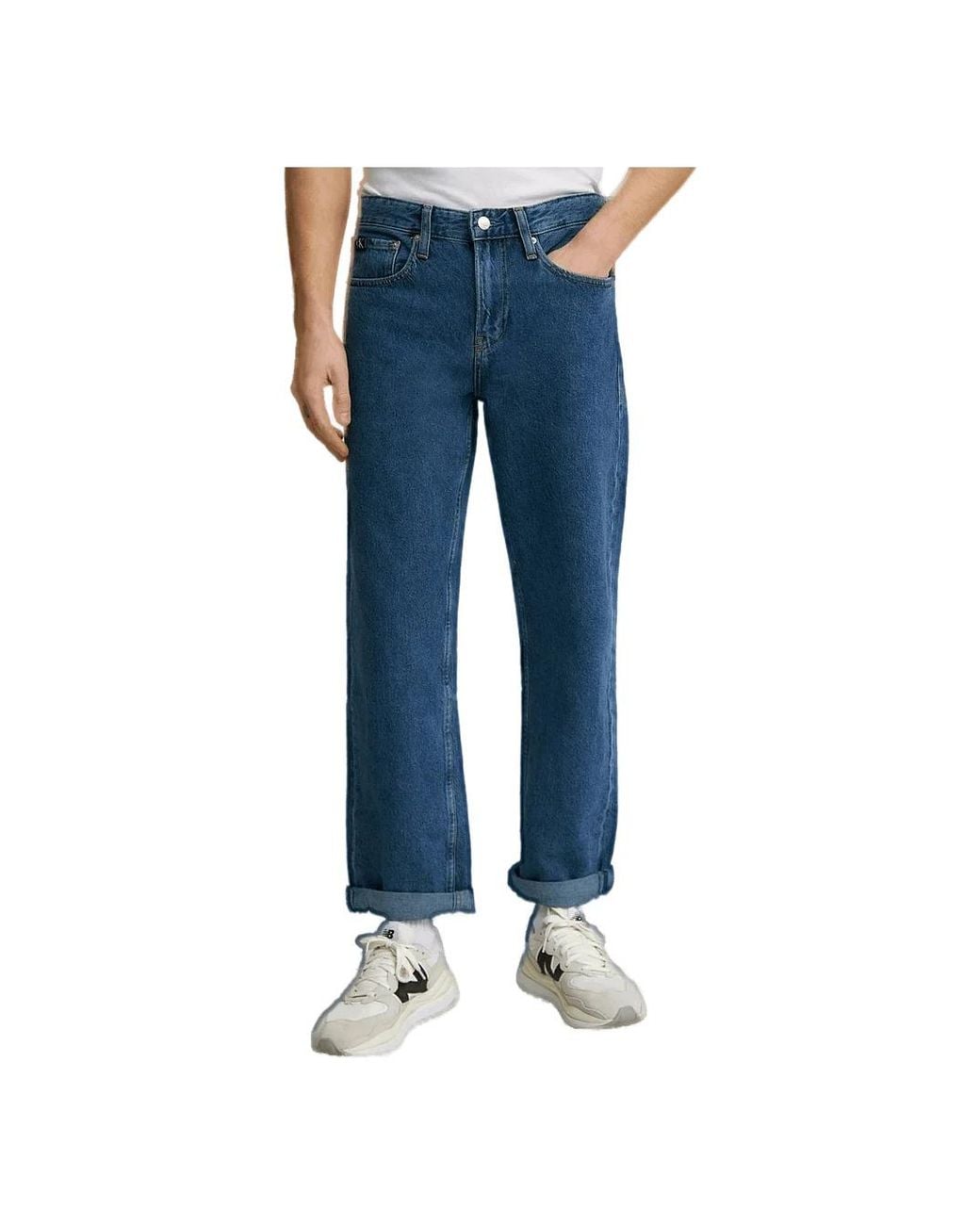 Calvin Klein Blue 90S Straight Fit Denim Jeans, Waist for men
